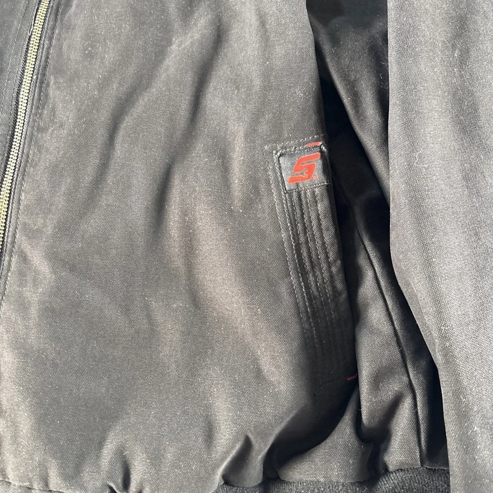 Snap On Tools Jacket Mens 2XL Black Mechanic Logo Heavy Work Canvas